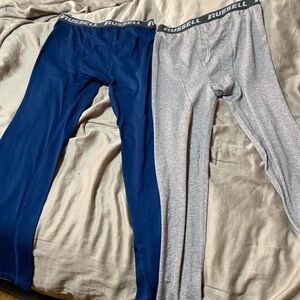 Russell Athletic Kids Leggings - Navy and Light Gray- Compression Pants